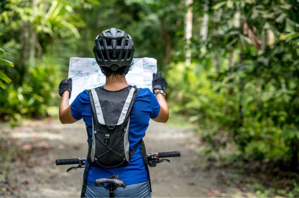 mappa dell'itinerario in bici