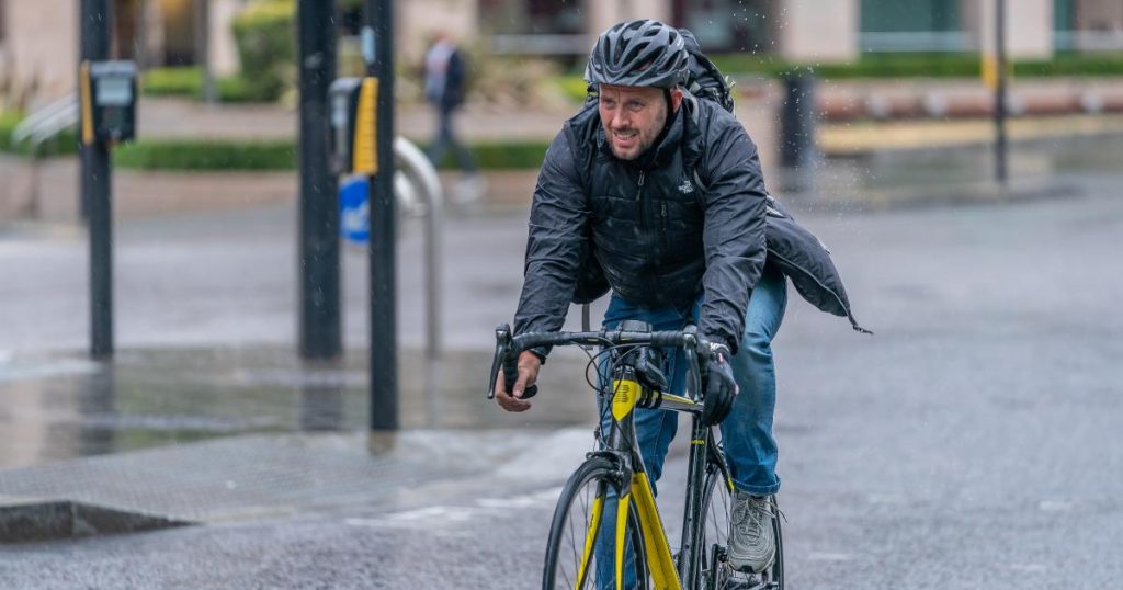 Regen und Radfahren